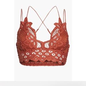 Free People Adella Bralette Bra Copper Burnt Orange XS